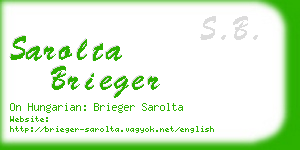 sarolta brieger business card